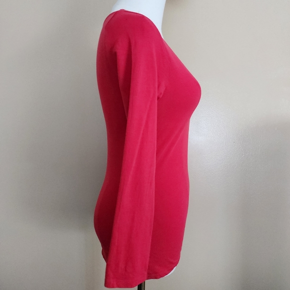 Red L/S Tee Shirt, Women's Small - Picture 7 of 10